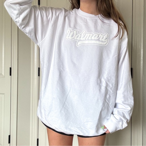 Walmart White Graphic Sweatshirt - Picture 2 of 6